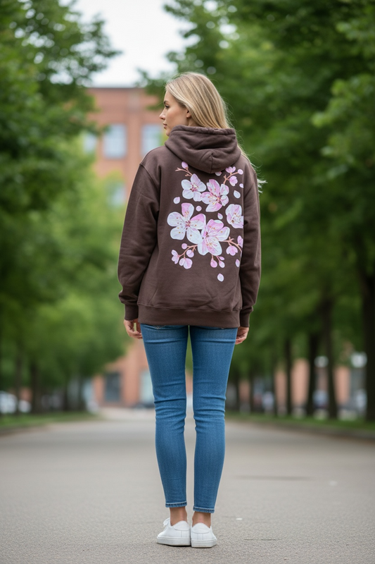 Cherry Blossom 3L Hoodie (BROWN)