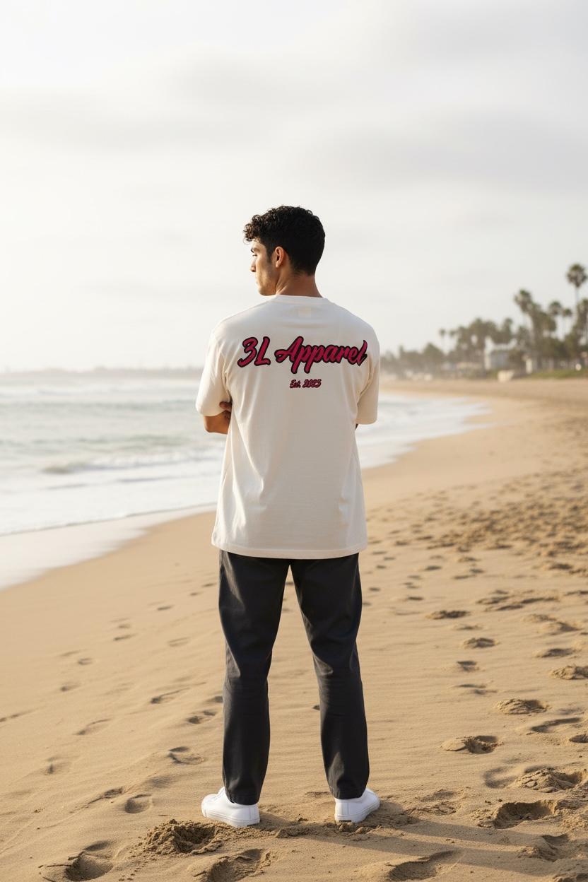 Pink Script 3L Tee
